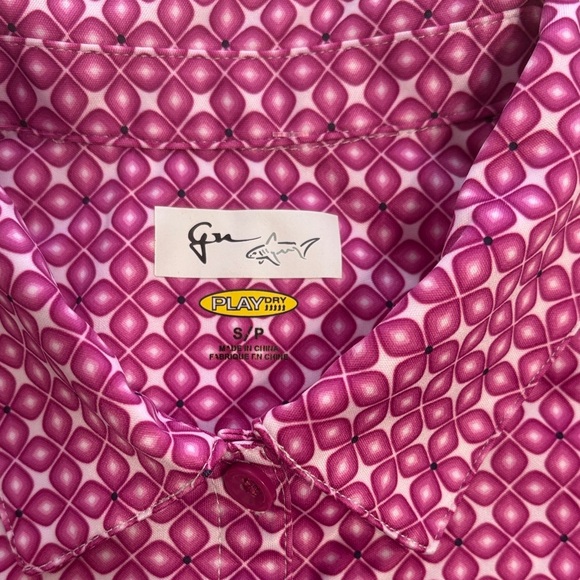 Greg Norman Collection Pink Patterned Women's Top. Size SP - Picture 3 of 6